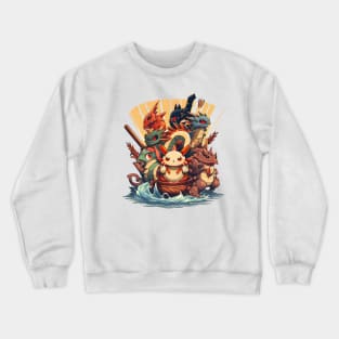 Pokem Style Little Monsters Crewneck Sweatshirt